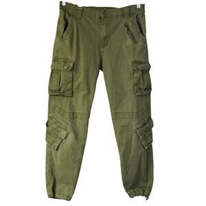 Vintage Mustway Japanese Green Cargo Pants RARE Women’s Size 12